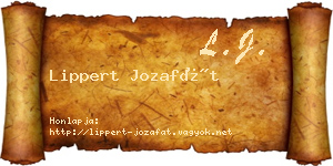 Lippert Jozafát névjegykártya
